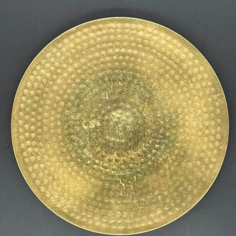 Vintage Hammered Brass Decorative Plate